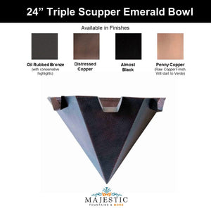 Emerald Bowl – 24 Triple Scupper - Majestic Fountains