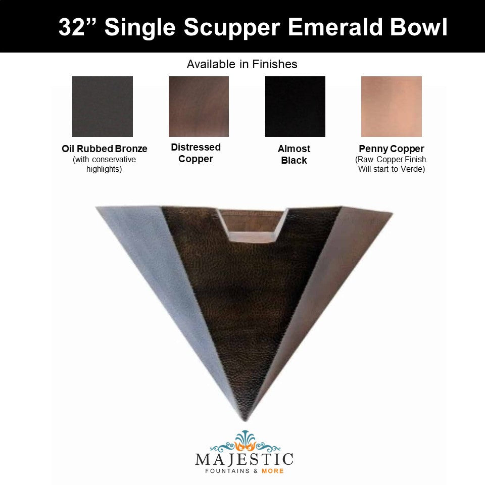 Emerald Bowl – 32 Single Scupper - Majestic Fountains
