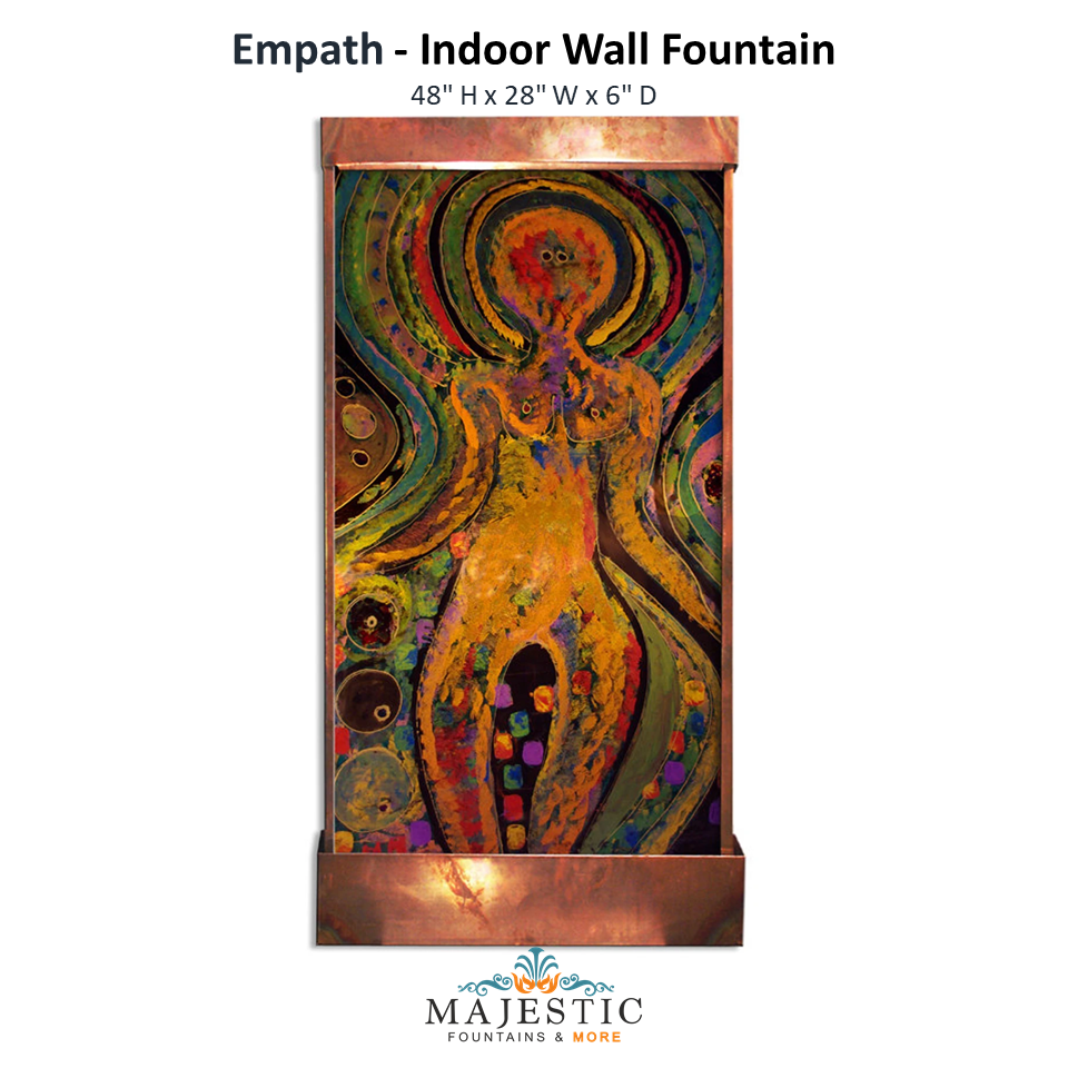 Harvey Gallery Empath - Indoor Wall Fountain - Majestic Fountains