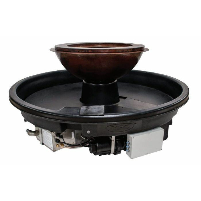 Evolution 360 Hammered Copper Fire And Water Bowl outdoor - Majestic Fountains And More