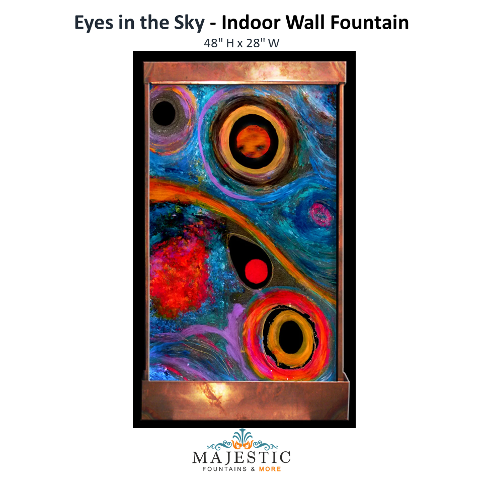 Harvey Gallery Eyes in the Sky  - Indoor Wall Fountain - Majestic Fountains