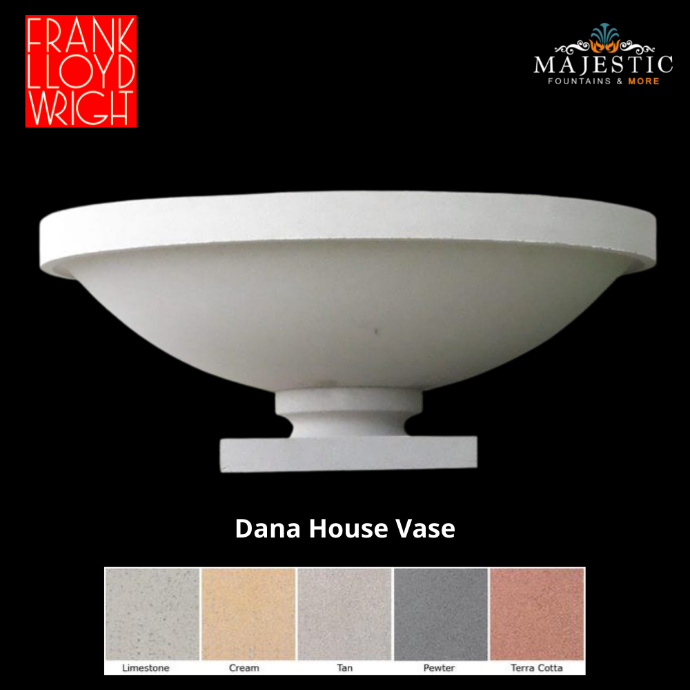 Frank Lloyd Wright - Dana House Vase Planter - Majestic Fountains