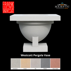 Frank Lloyd Wright -Westcott Pergola Vase Planter - Majestic Fountains