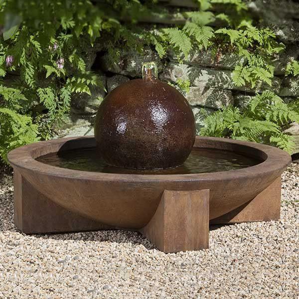 Low Zen Sphere Fountain in Cast Stone by Campania International FT-150 - Majestic Fountains