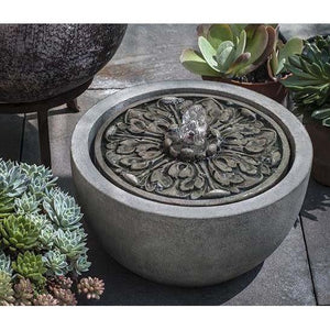 M-Series Medallion Fountain in Cast Stone by Campania International FT-264 - Majestic Fountains