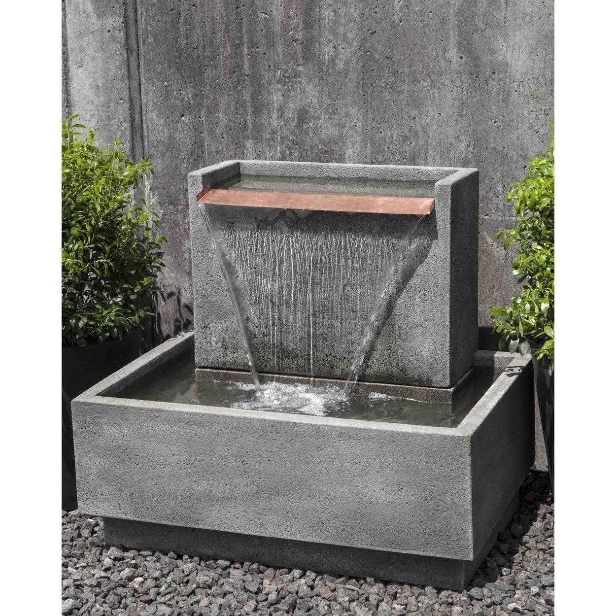 Falling Water Fountain II in Cast Stone by Campania International FT-295 - Majestic Fountains