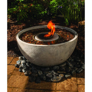 AquaScape Medium Fire Bowl Fountain 28″ - Majestic Fountains