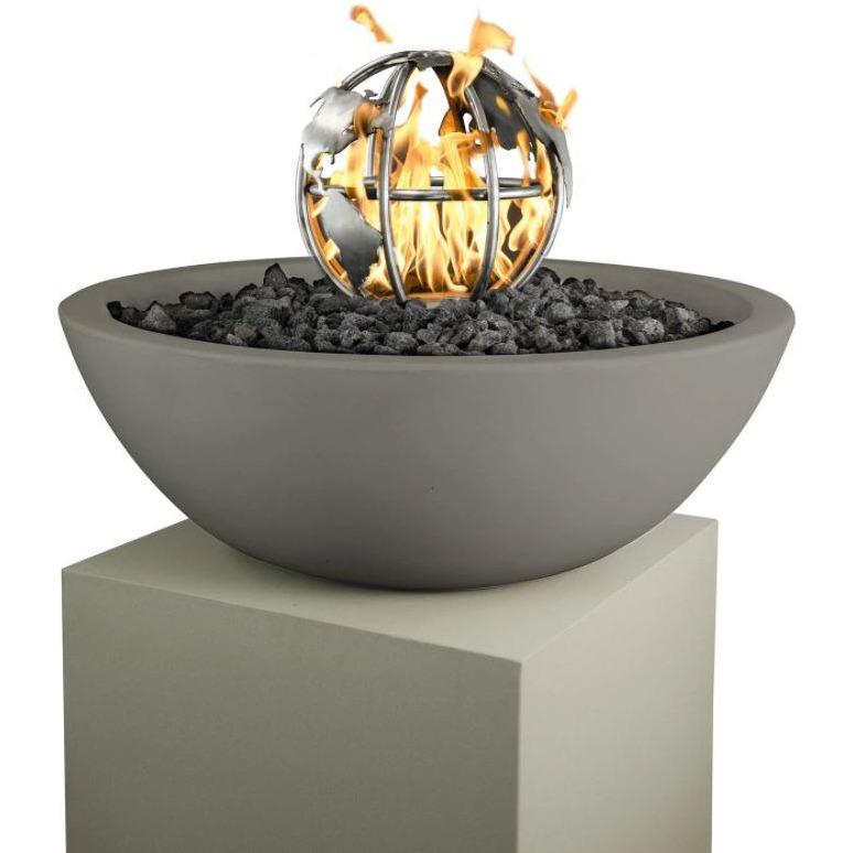 TOP Fires Stainless Fire Globe Premium Gas Fire Pit Burner Ornament - by The Outdoor Plus - Majestic Fountains