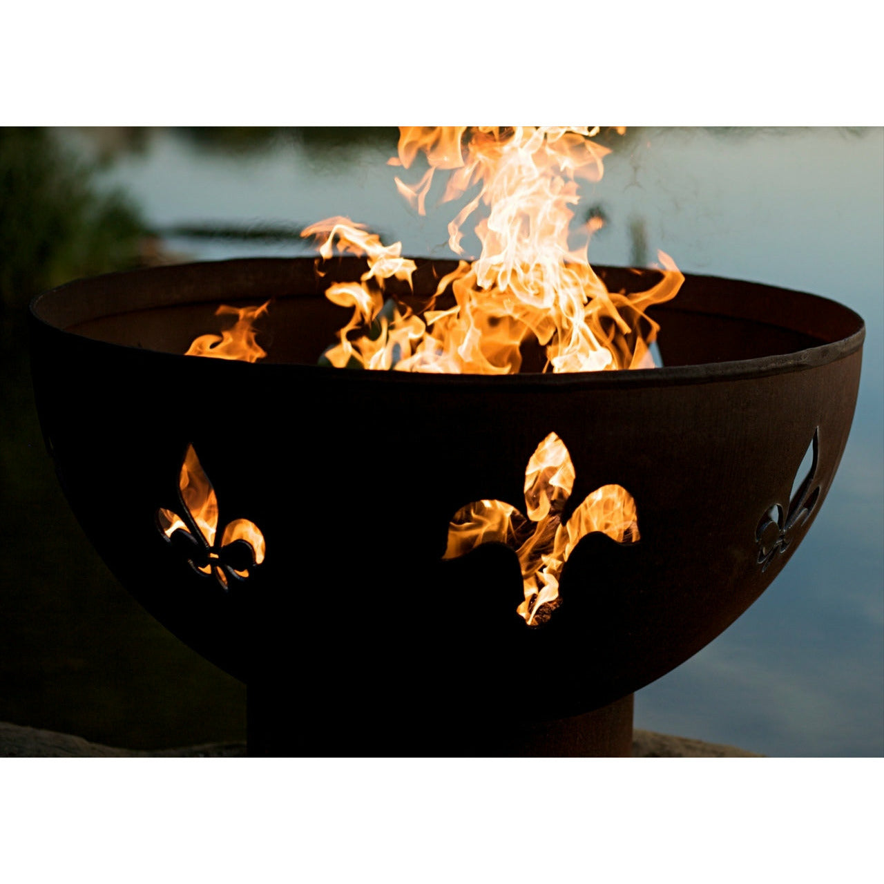 Fleur de Lis by Fire Pit Art - Majestic Fountains