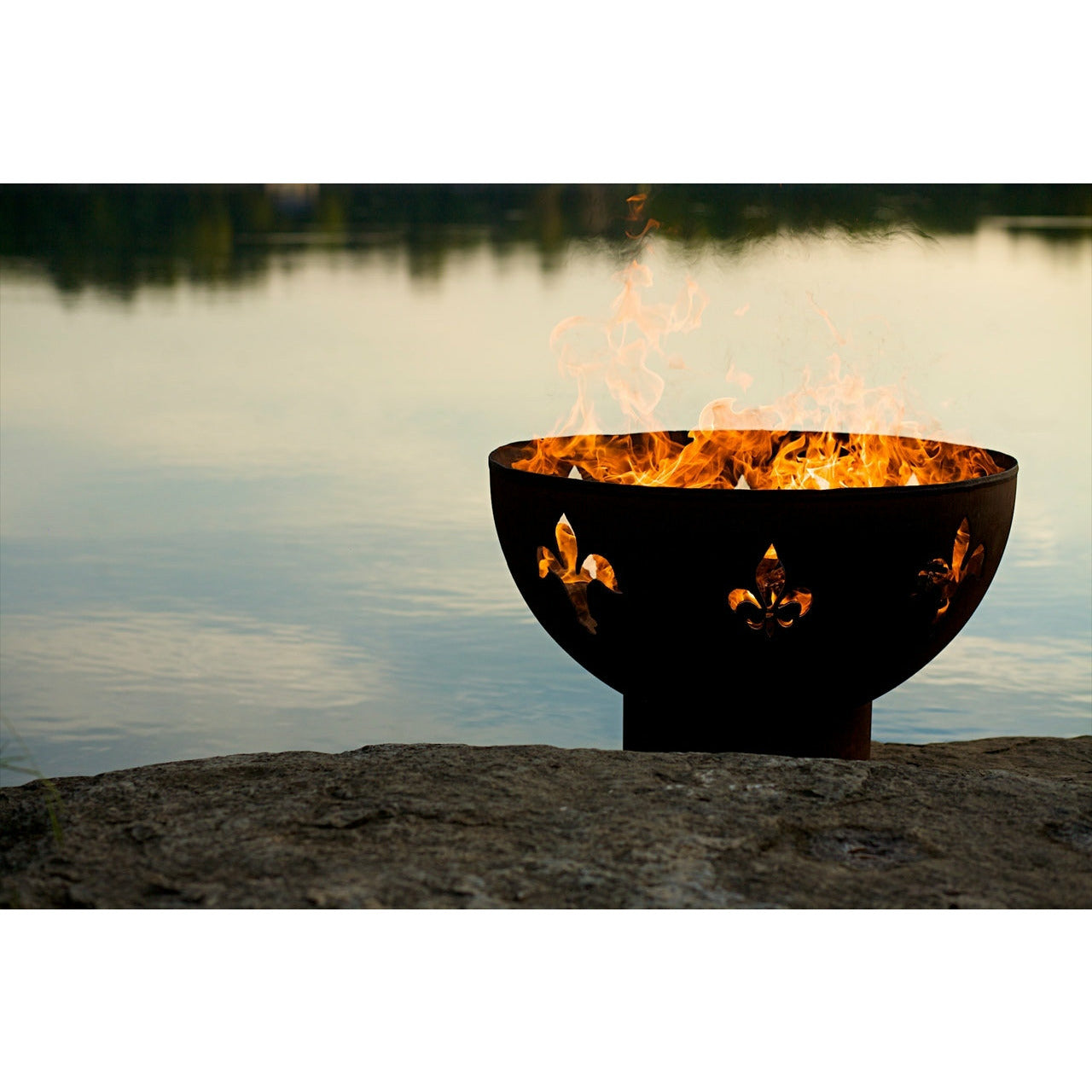 Fleur de Lis by Fire Pit Art - Majestic Fountains