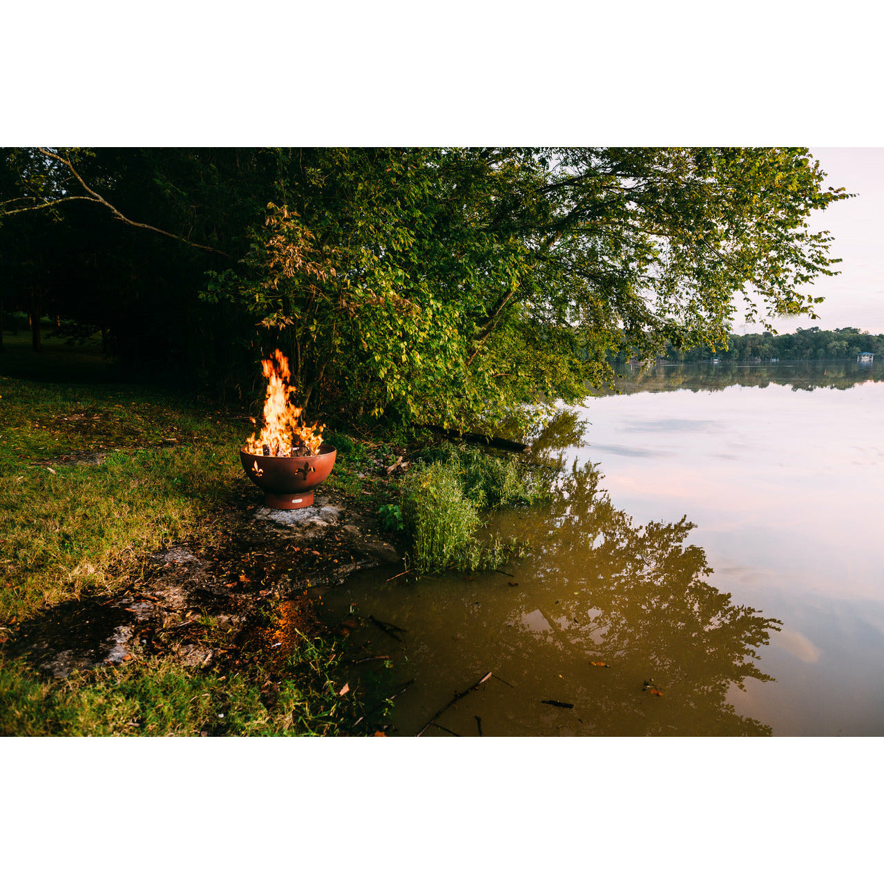 Fleur de Lis by Fire Pit Art - Majestic Fountains