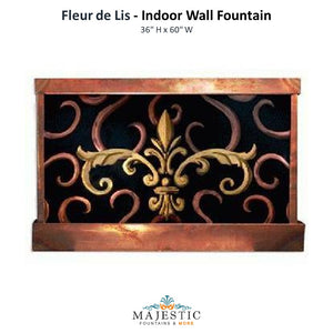 Harvey Gallery Fleur de Lis - Indoor Wall Fountain - Majestic Fountains
