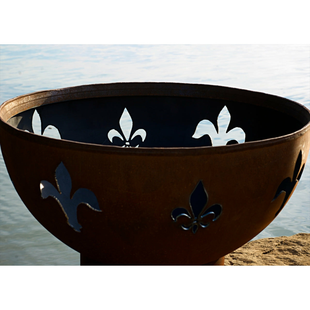 Fleur de Lis by Fire Pit Art - Majestic Fountains