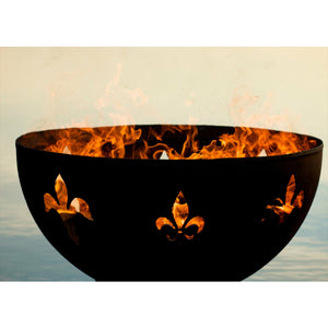 Fleur de Lis by Fire Pit Art - Majestic Fountains