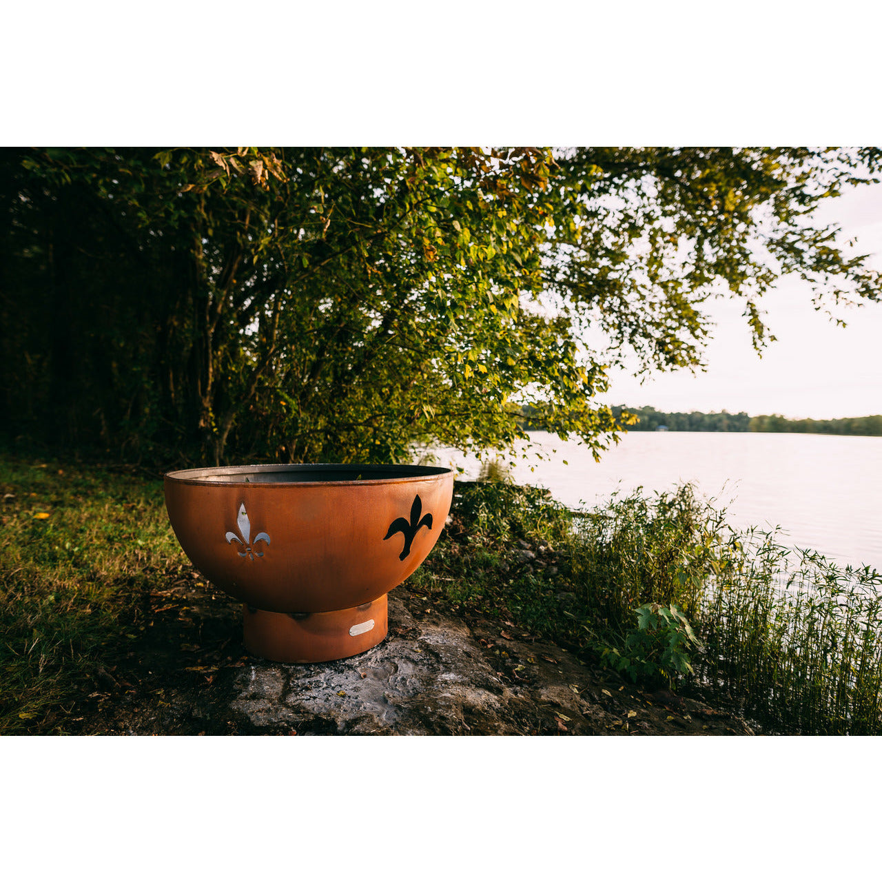 Fleur de Lis by Fire Pit Art - Majestic Fountains
