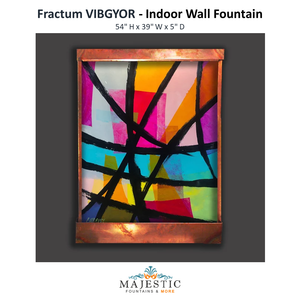 Harvey Gallery Fractum VIBGYOR - Indoor Wall Fountain - Majestic Fountains