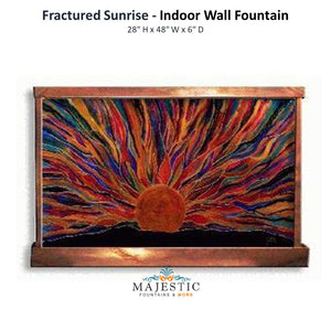 Harvey Gallery Fractured Sunrise-Indoor Wall Fountain - Majestic Fountains