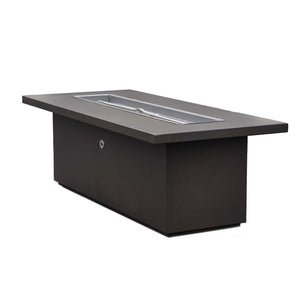 The Outdoor Plus Fremont 24" Tall Rectangle Fire Pit in Powder Coated Steel-Majestic Fountains and More
