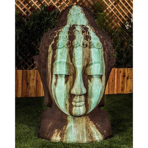 Buddha Head Sculpture XL - 6 Feet Tall - Majestic Fountains