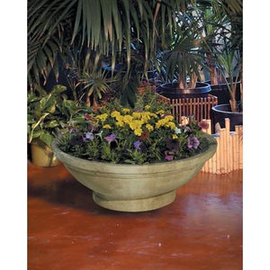 Wok Planters with Pedestal in GFRC by GIST WLKP - Majestic Fountains