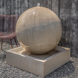 Large Sphere Fountain in GFRC by Campania International GFRCFT-1106 - Majestic Fountains