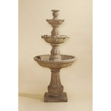 Gaetana Concrete 3 Tier - Outdoor Courtyard Fountain - Majestic Fountains