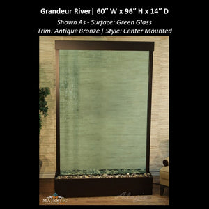 Adagio Grandeur River 8ft High - Center Mounted 96"H x 60" W - Indoor Floor Fountain - Majestic Fountains