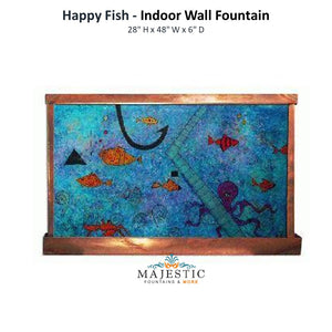 Harvey Gallery Happy Fish  - Indoor Wall Fountain - Majestic Fountains