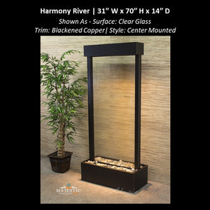 Adagio Harmony River - Center Mounted 70"H x 31"W - Indoor Floor Fountain - Majestic Fountains