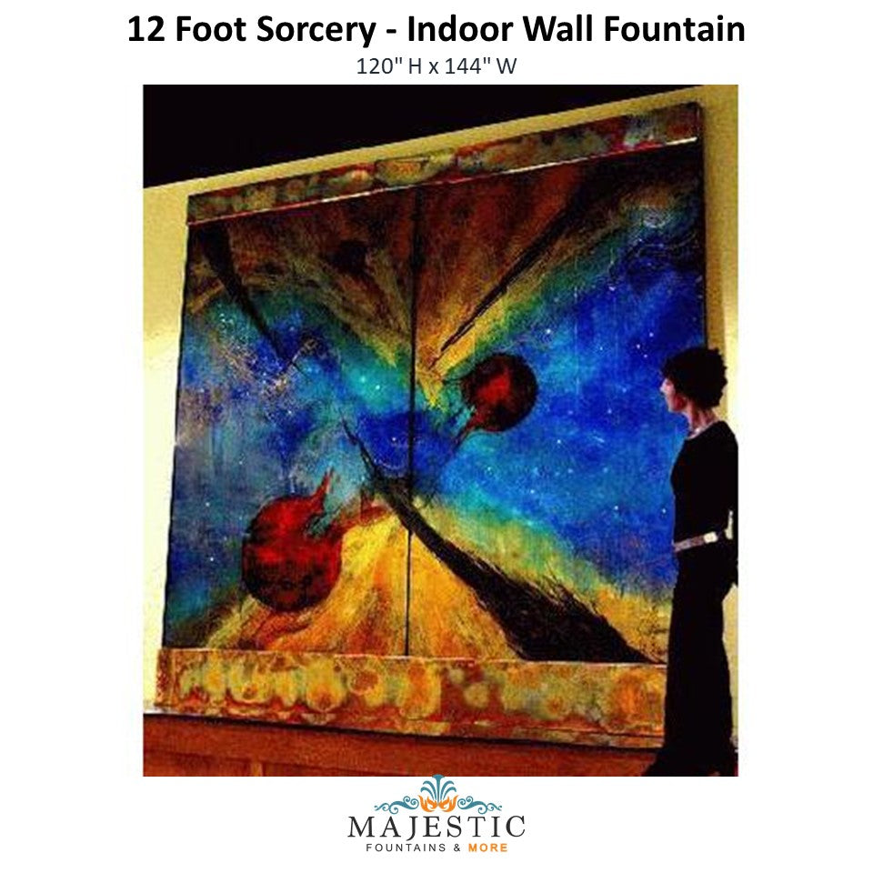 Harvey Gallery 12 Foot Sorcery - Indoor Wall Fountain - Majestic Fountains