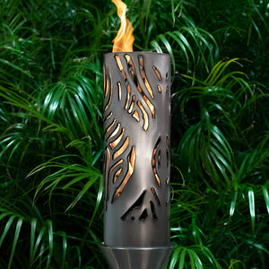 TOP FIRES HAWI Fire Torch 14" in Stainless Steel - Majestic Fountains