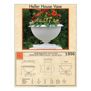 Frank Lloyd Wright - Heller House Vase Planter - Majestic Fountains