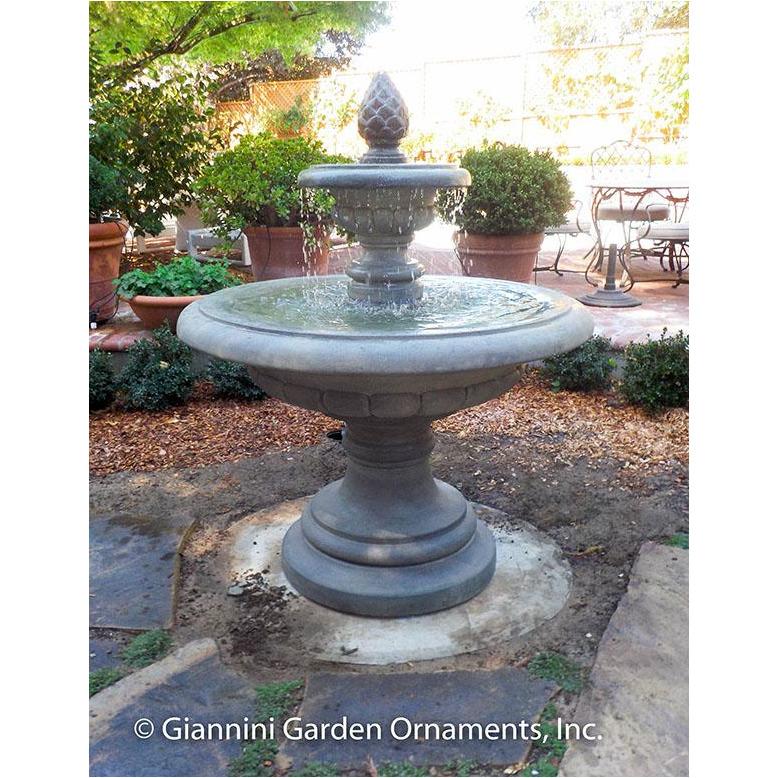Giannini Garden Fontana Grande Two Tier Concrete Outdoor Fountain - 1168 - Majestic Fountains