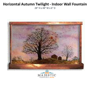 Harvey Gallery Horizontal Autumn Twilight - Indoor Wall Fountain - Majestic Fountains