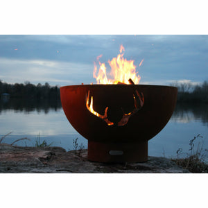 Antlers by Fire Pit Art - Majestic Fountains
