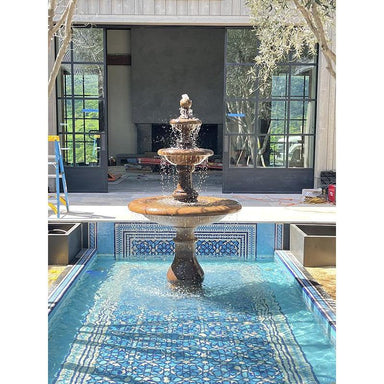 Giannini Garden Immanis Concrete Newcastle 3 Tier Outdoor Garden Fountain - 1685 - Majestic Fountains