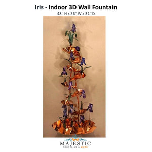 Harvey Gallery Iris Fountain - Indoor Wall Fountain - Majestic Fountains