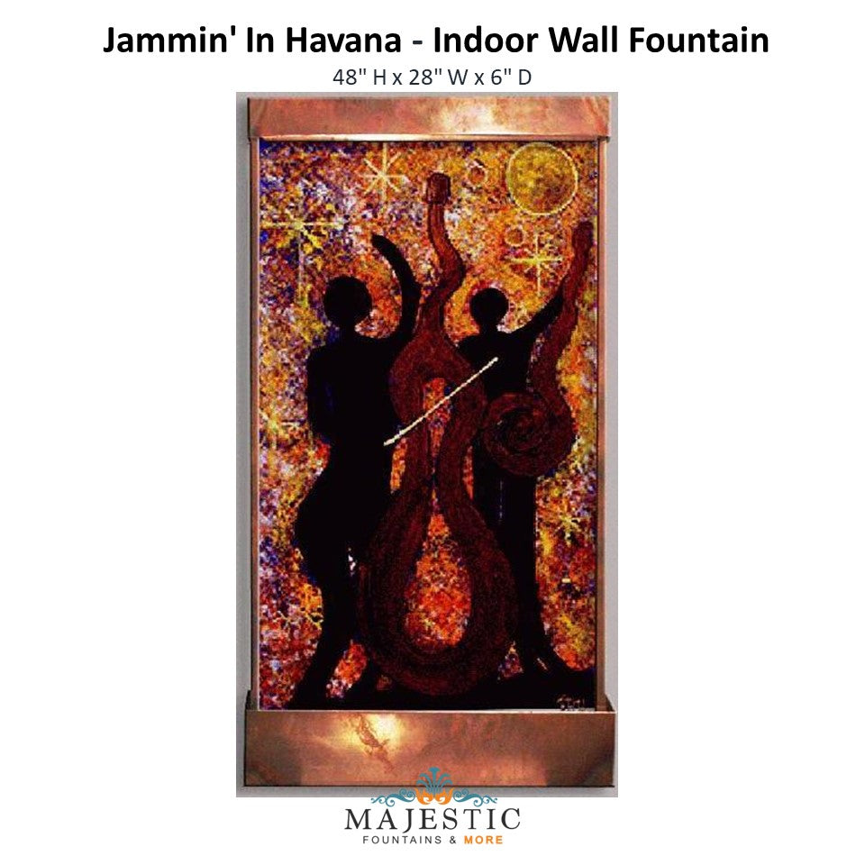 Harvey Gallery Jammin' In Havana - Indoor Wall Fountain - Majestic Fountains