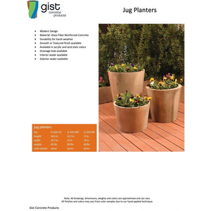 Jug Planters in GFRC by GIST G-JUG - Majestic Fountains