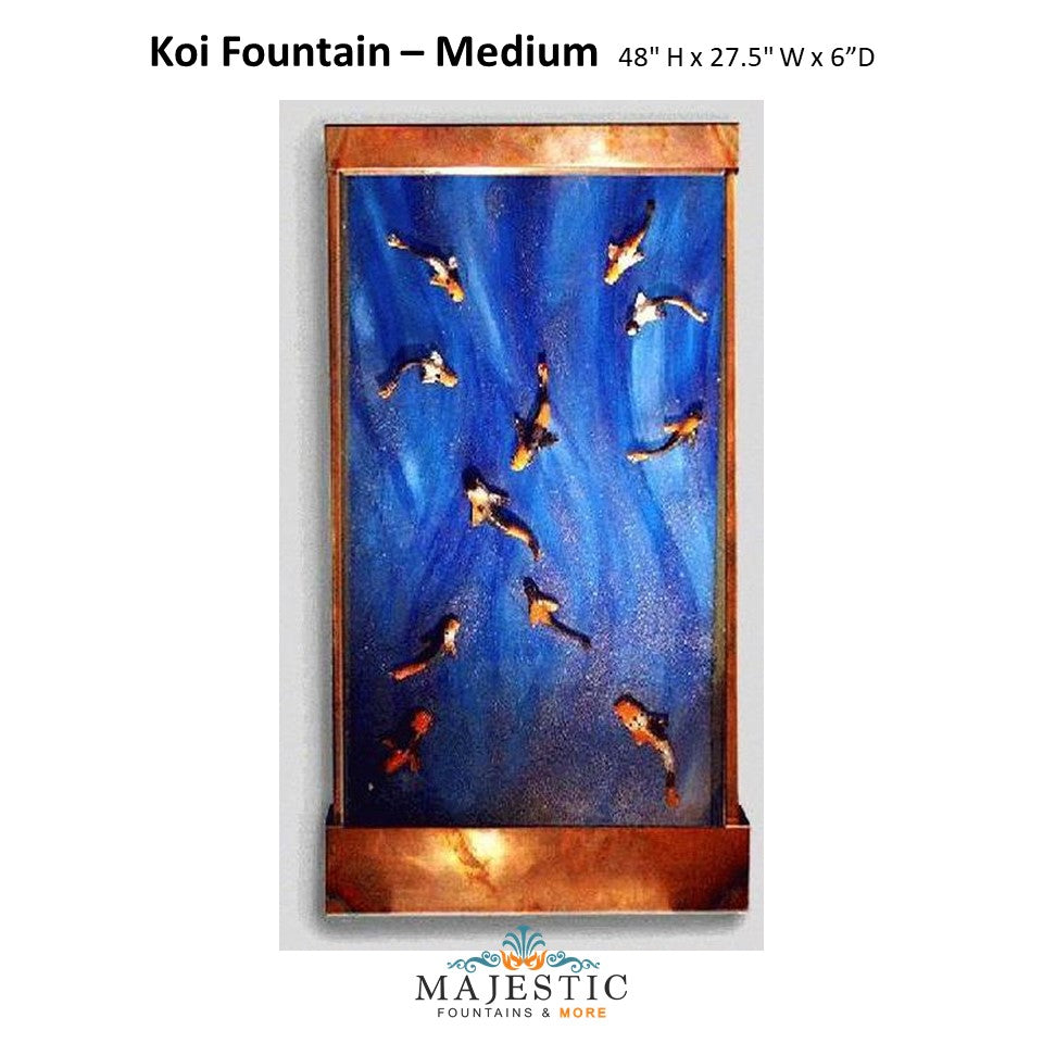 Harvey Gallery Koi Fountain  - Indoor Wall Fountain - Majestic Fountains