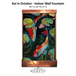Harvey Gallery Koi in October - Indoor Wall Fountain - Majestic Fountains