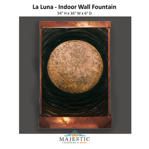 Harvey Gallery La Luna - Indoor Wall Fountain - Majestic Fountains