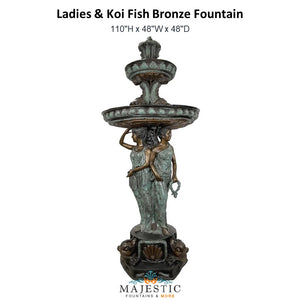 Ladies & Koi Fish Bronze Fountain - Majestic Fountains and More.jpg