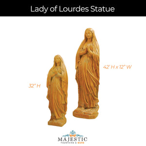 Lady of Lourdes Statue - #840 & #8047 - Majestic fountains