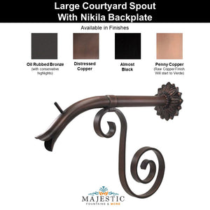 Courtyard Spout – Large with Nikila Backplate - Majestic Fountains
