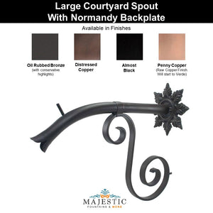 Courtyard Spout – Large with Normandy Backplate