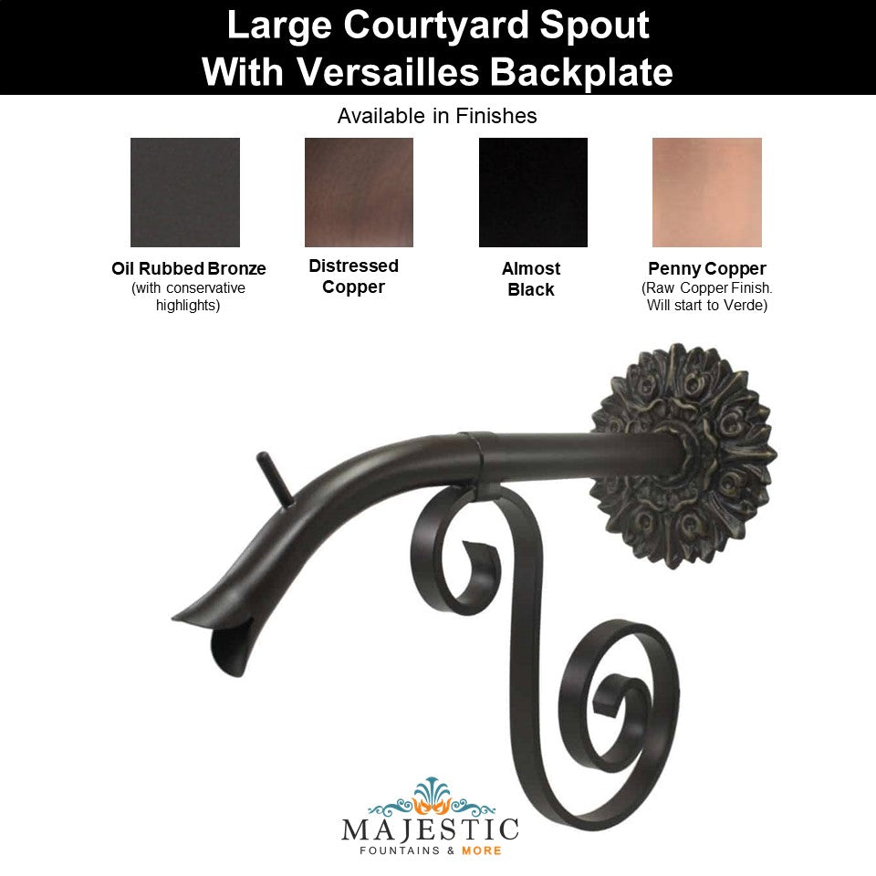 Courtyard Spout – Large with Versailles Backplate