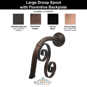 Droop Spout – Large with Florentine Backplate