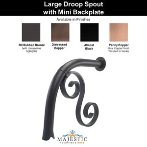 Droop Spout – Large with Mini Backplate