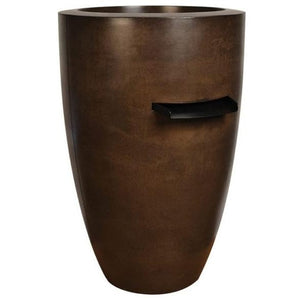Legacy Round Tall Planter Water Vase in GFRC Concrete - Majestic Fountains